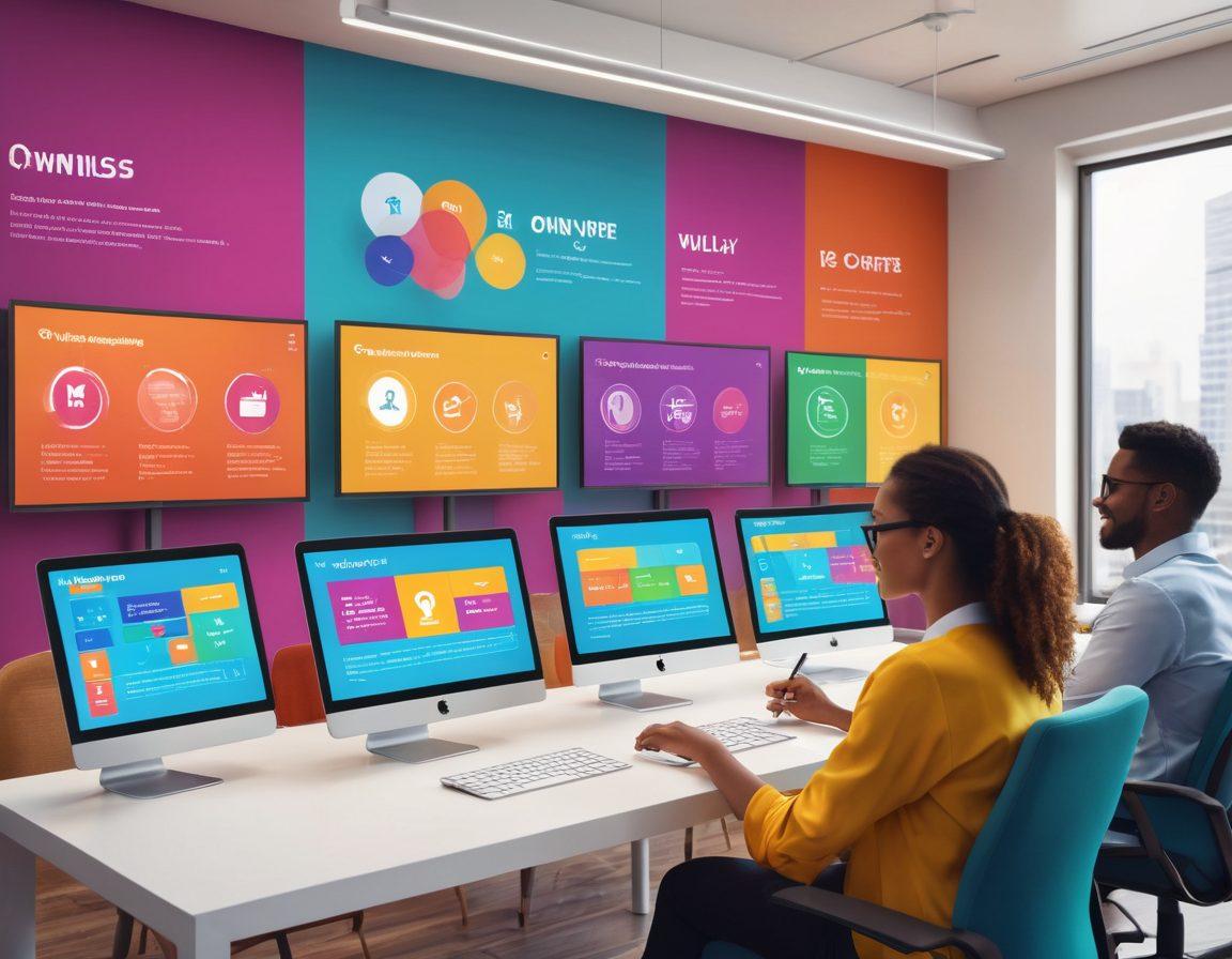 A diverse group of people engaging in a colorful, interactive online polling session, with digital screens displaying vibrant graphs and emotive icons representing various sentiments. The background features a sleek, modern workspace, symbolizing collaboration and decision-making. Bright and inviting colors enhance the sense of community. vibrant colors. digital art.